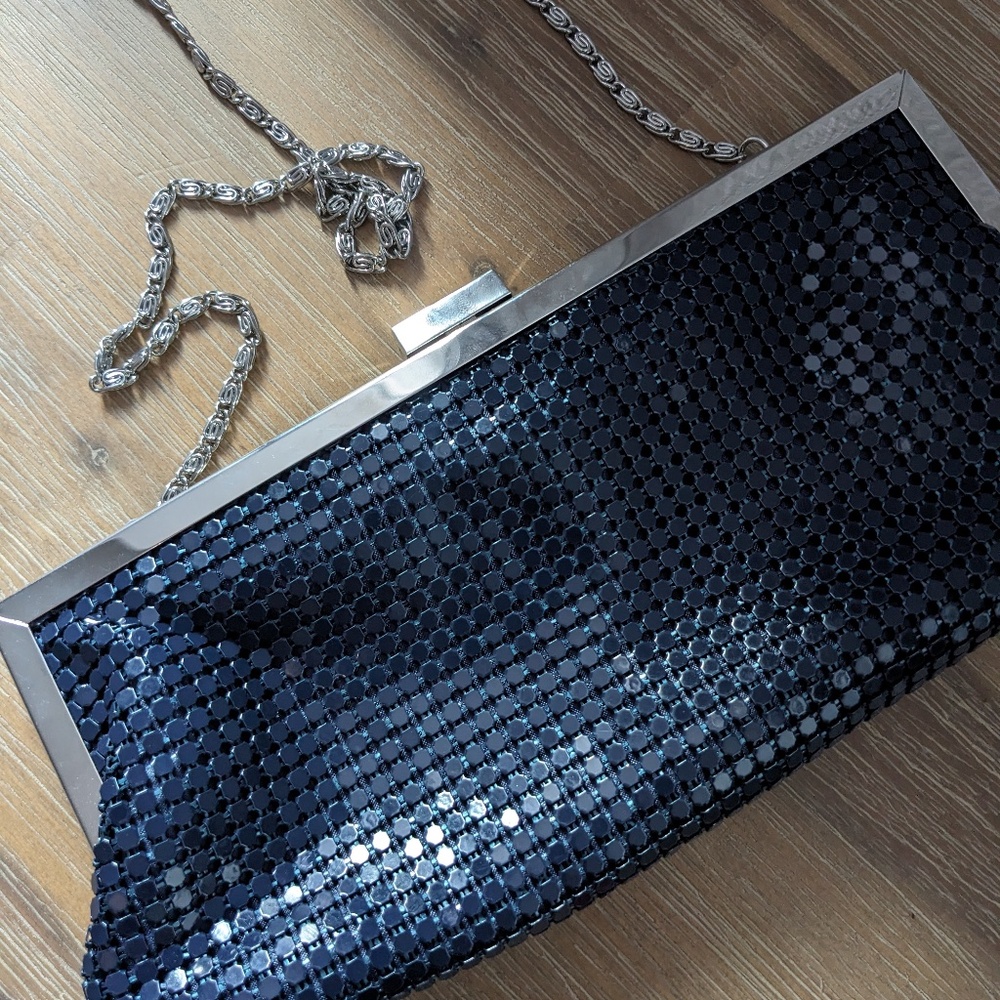 Midnight blue clutch